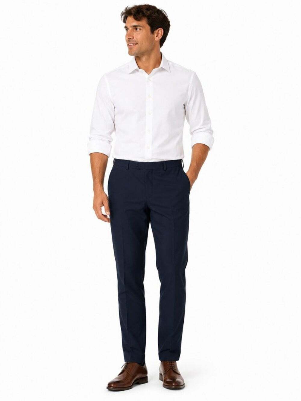 Calvin Klein Performance Navy Slim Stretch Dress Pants Mens 34x32 Travel NWT